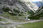 Litt av stigningen halvveis fra Bormio til toppen av Passo di Stelvio